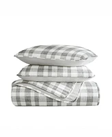 ienjoy Home Watercolor Plaid Reversible -Pc. Quilt Set
