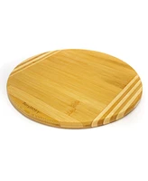Bamboo Round Cutting Board, Striped
