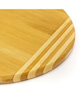 Bamboo Round Cutting Board, Striped
