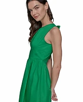 Karl Lagerfeld Paris Petite Cotton Bow-Back A-Line Dress
