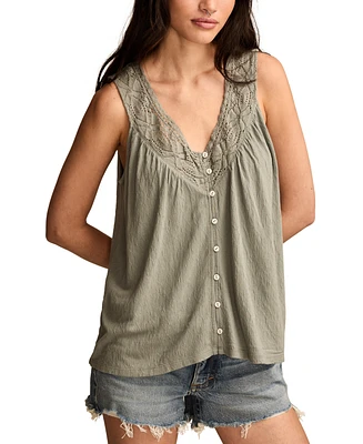 Lucky Brand Women's Lace-Trim Tank Top