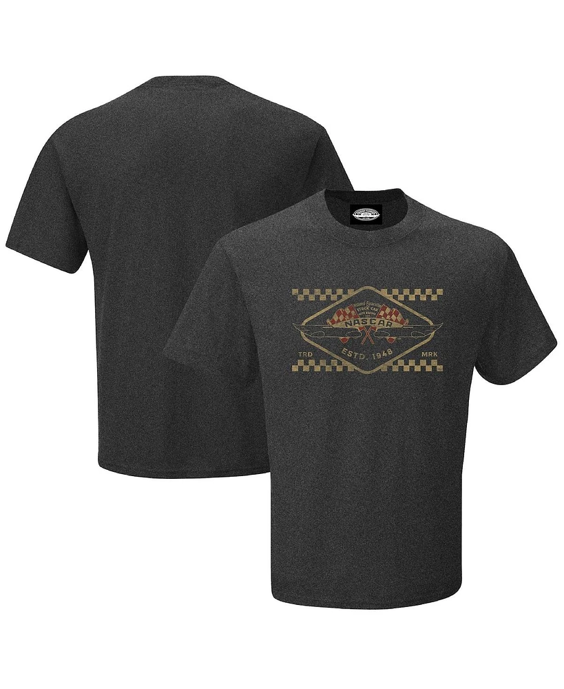 Checkered Flag Sports Men's Heather Charcoal Nascar Lifestyle T-Shirt