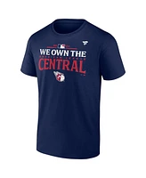Fanatics Men's Navy Cleveland Guardians 2024 Al Central Division Champions Big Tall Locker Room T-Shirt