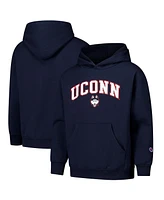 Champion Big Boys and Girls Navy UConn Huskies Campus Pullover Hoodie