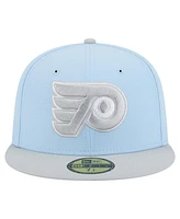 New Era Men's Light Blue/Gray Philadelphia Flyers Color Pack Two-Tone 59FIFTY Fitted Hat