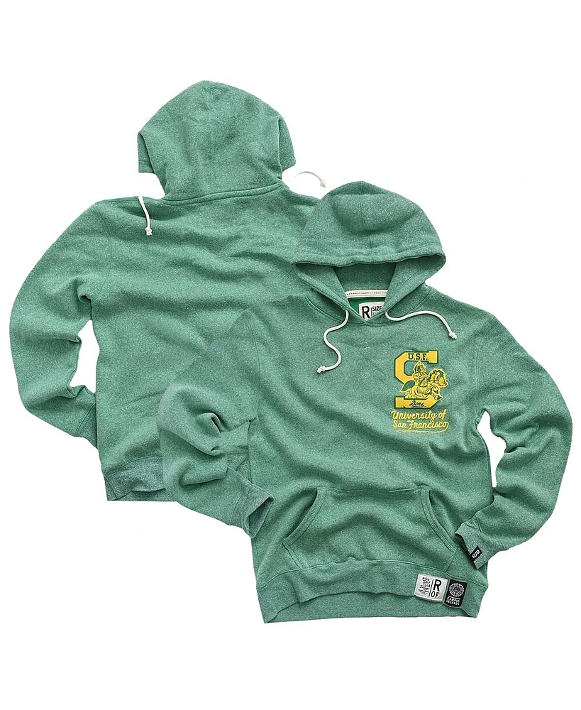 Roots of Fight Men's Green San Francisco Dons Tri-Blend Pullover Hoodie
