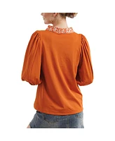 Smith & Quinn Women's Texas Orange Longhorns Tailgate Collection Eliza Top
