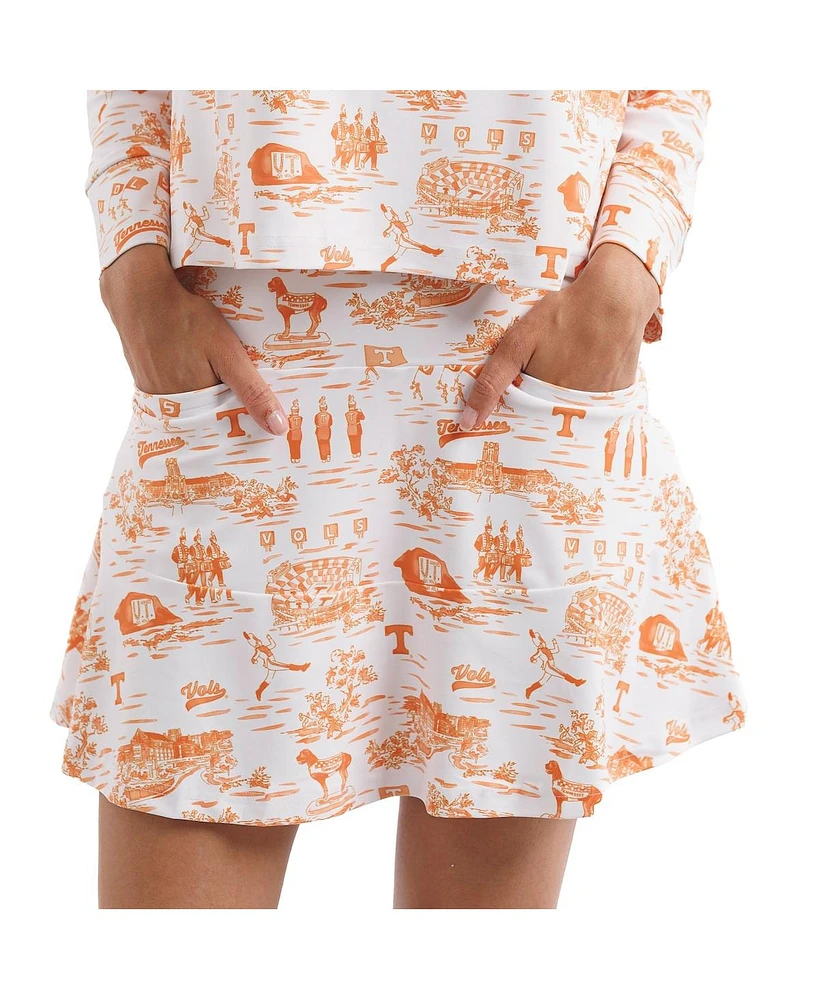 Smith & Quinn Women's White/Tennessee Orange Tennessee Volunteers Tailgate Collection Molly Skort