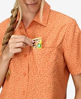 Marmot Women's Air Exchange Upf 40 Camp Novelty Short Sleeve Collar Shirt