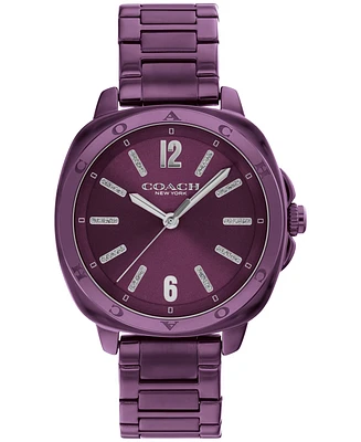 Coach Women's Kitt Ionic Plated Purple Steel Bracelet Watch, 34mm