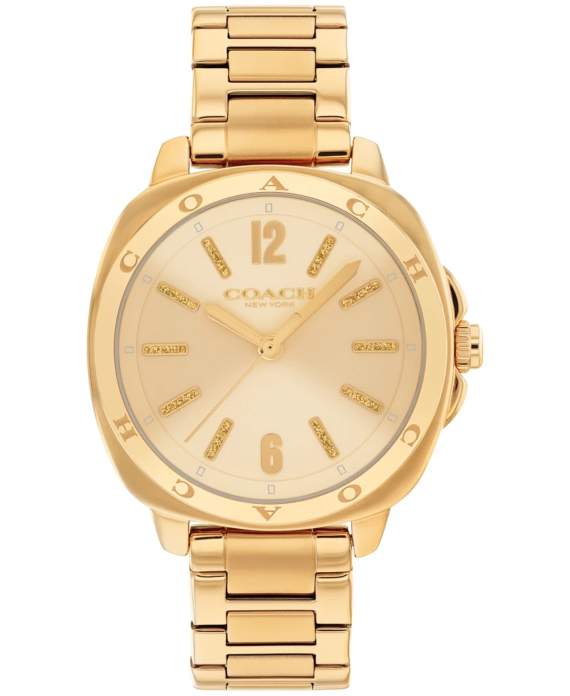 Coach Women's Kitt Gold-Tone Stainless Steel Bracelet Watch