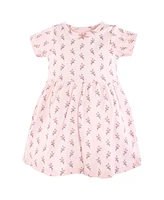 Hudson Baby Girls Cotton Dresses, Soft Painted Floral, 12-18 Months