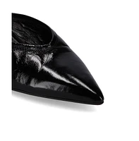 Tessa Onix Black Leather Mules