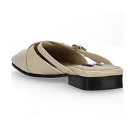 Adria Onix Cream Leather Mules