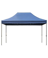 10x15 Navy Pop Up Canopy Tent, Waterproof, Uv Protection, Adjustable Height, 4 Sidewalls
