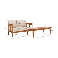Owen Outdoor Bench And Table Set