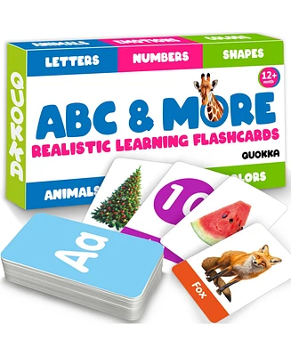 60 Realistic Learning Flash Cards for Kids | Abc, Numbers & Animals