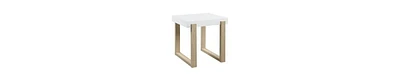 Rectangular Side Table with Thick Tabletop – Sleek High Gloss Design