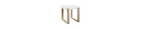 Rectangular Side Table with Thick Tabletop – Sleek High Gloss Design
