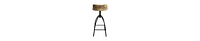Swivel Bar Stool with Backrest – Adjustable Industrial Style Seating