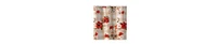 Decorative Shower Curtain – Ruffled Rows & Floral Pattern
