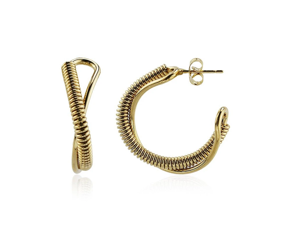 Tumble Hoop Earring in Stainless Steel