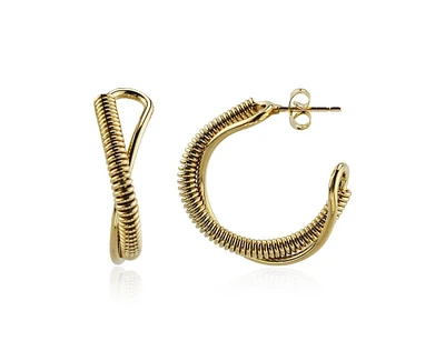 Tumble Hoop Earring in Stainless Steel