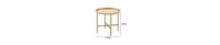 Round Wood End Table – Functional Tray Top with Metal Accent