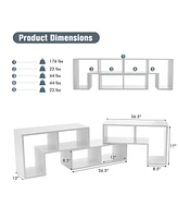 3 Pieces Adjustable Tv Stand for TVs up to 65 Inch with Shelves