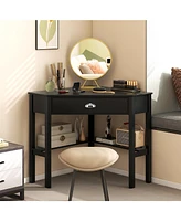 Corner Wooden Piece Laptop Computer Desk