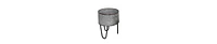 Industrial Planter Set – 3 Galvanized Tubs with Hairpin Metal Legs