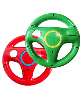 2 Pack Racing Steering Wheel for Wii and Wii U – Compatible with Mario Kart and Other Racing Games, Ergonomic Design for Comfortable Gameplay