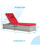 Outdoor Chaise Lounge Chair Set of 2