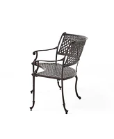 Copper Curved Outdoor Bench - Diamond Cross Design