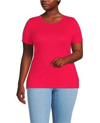 Lands' End Plus Micro Rib T-Shirt
