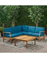 Modular Acacia Wood 7-Piece Outdoor Sectional Set