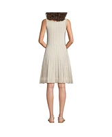 Lands' End Women's Square Neck Above Knee Sweater Dress