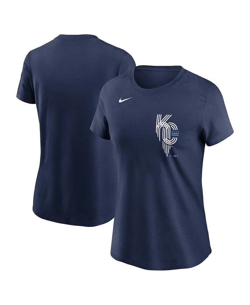Nike Women's Navy Kansas City Royals City Connect Wordmark T-Shirt