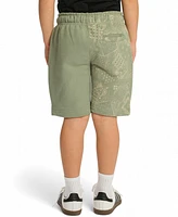 Sovereign Code Little and Big Boys Fleece Print Blocked Shorts
