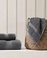 Tommy Hilfiger Home Modern American Solid Cotton Washcloth, 13" x