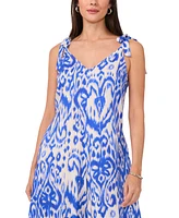 Vince Camuto Women's V-Neck Tie-Strap Cascade-Leg Jumpsuit