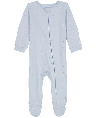 Calvin Klein Baby Boys Printed Knit Footed Zip-up Coverall