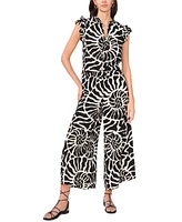 Vince Camuto Women's Printed Pull-On Wide-Leg Pants