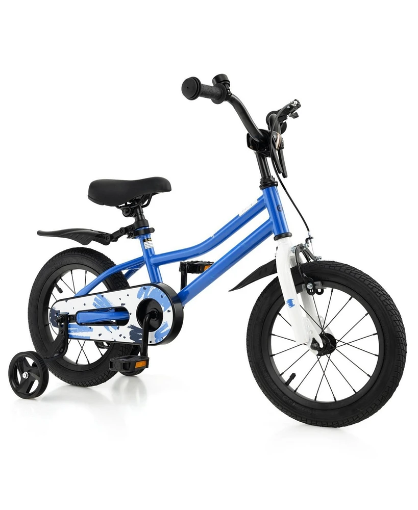 14 Inch Kids Bike with 2 Training Wheels for 3-5 Years Old