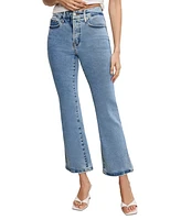 Good American Women's Legs Cropped Mini Boot Jeans