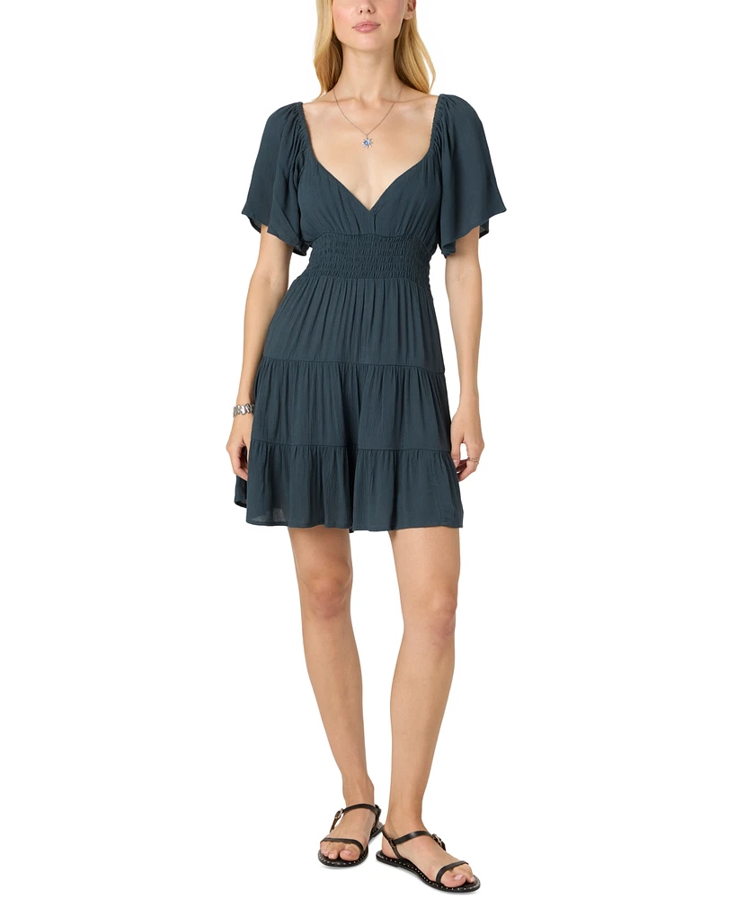 O'Neill Juniors' Layken Short-Sleeve Solid Mini Dress