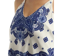 Bcx Juniors' Printed V-Neck Scarf Camisole