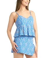Bcx Juniors' Floral-Embroidered Peplum Camisole Top