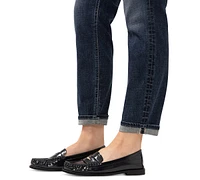 Silver Jeans Co. Women's Boyfriend Mid Rise Slim-Leg