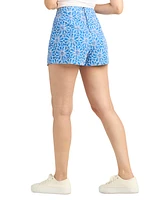 Bcx Juniors' Embroidered-Floral Faux-Wrap Shorts